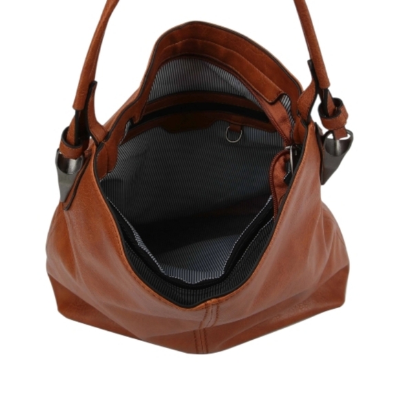 Chic Cream Hobo Bag with Tan Strap - Picture 8 of 8